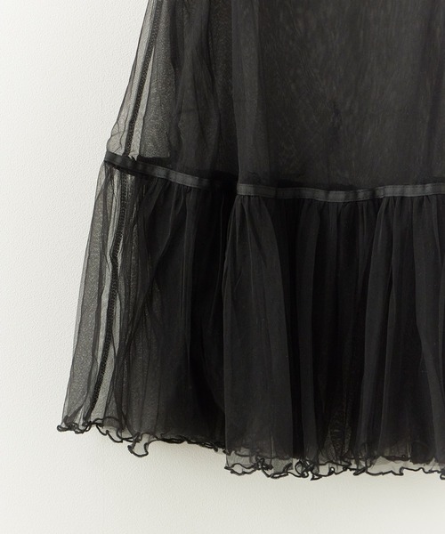 Chick（チック）の「Layered Sheer Mini Dress / レイヤードシアーミニワンピース 2026年 夏 夏服（ワンピース・レディース・ブラック/ホワイト・FREE）」の5枚目の写真