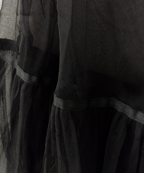 Chick（チック）の「Layered Sheer Mini Dress / レイヤードシアーミニワンピース 2026年 夏 夏服（ワンピース・レディース・ブラック/ホワイト・FREE）」の6枚目の写真