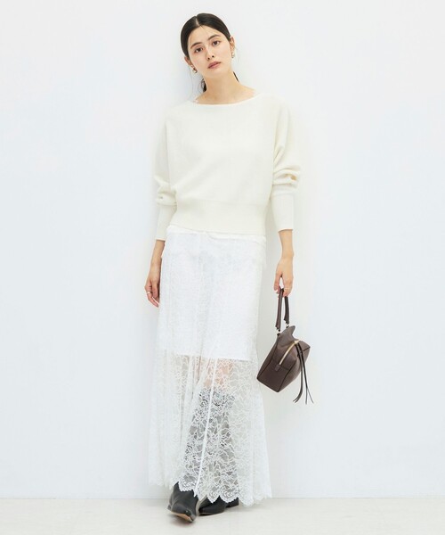 NOLLEY’S Sophi(ノーリーズソフィ)の「【BECシリーズ】カシミヤ混紡毛ショート丈プルオーバー(ニット/セーター・レディース・ダークブラウン/オフホワイト/ベビーピンク/ダークネイビー・38)」の21枚目の写真