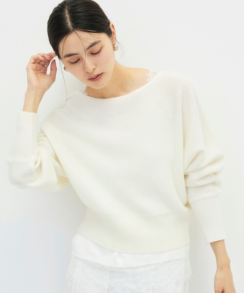 NOLLEY’S Sophi(ノーリーズソフィ)の「【BECシリーズ】カシミヤ混紡毛ショート丈プルオーバー(ニット/セーター・レディース・ダークブラウン/オフホワイト/ベビーピンク/ダークネイビー・38)」の17枚目の写真