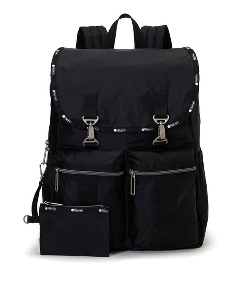 LeSportsac（レスポートサック）の「【Essential Collection×Naoko Okusa】MODERN FLAP BACKPACK3 ブラックC（バックパック/リュック・レディース・ブラック・FREE）」の4枚目の写真