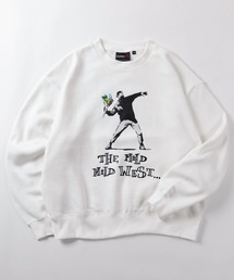 【70】【BRANDALISED/ブランダライズド】バンクシー アートグラフィックヘビーウェイト スウェット/トレーナー/クルーネック/オーバーサイズ/裏起毛/ユニセックス/レディース/メンズ