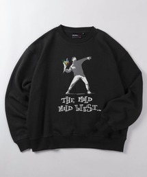 【70】【BRANDALISED/ブランダライズド】バンクシー アートグラフィックヘビーウェイト スウェット/トレーナー/クルーネック/オーバーサイズ/裏起毛/ユニセックス/レディース/メンズ
