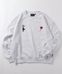 【70】【BRANDALISED/ブランダライズド】バンクシー アートグラフィックヘビーウェイト スウェット/トレーナー/クルーネック/オーバーサイズ/裏起毛/ユニセックス/レディース/メンズ