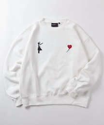 【70】【BRANDALISED/ブランダライズド】バンクシー アートグラフィックヘビーウェイト スウェット/トレーナー/クルーネック/オーバーサイズ/裏起毛/ユニセックス/レディース/メンズ