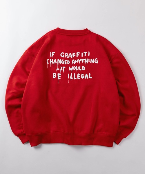 BRANDALISED(ブランダライズド)の「【70】【BRANDALISED/ブランダライズド】バンクシー アートグラフィックヘビーウェイト スウェット/トレーナー/クルーネック/オーバーサイズ/裏起毛/ユニセックス/レディース/メンズ(スウェット・メンズ・ホワイト/レッド/グレー/ブラック/ホワイト系/グレー系/ブラック系/グリーン・L/XL/M)」の16枚目の写真