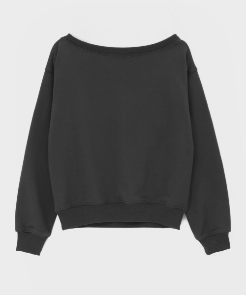 BLACKUP（ブラックアップ）の「[MADE] スパネルリベットオフショルダースウェット（スウェット・レディース・ダークブラウン/チャコール・FREE）」の6枚目の写真