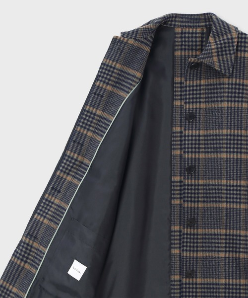Paul Smith（ポールスミス）の「ウィメンズ チェック ステンカラーコート / 265302 360C（ステンカラーコート・レディース・グレイッシュベージュ・40）」の4枚目の写真