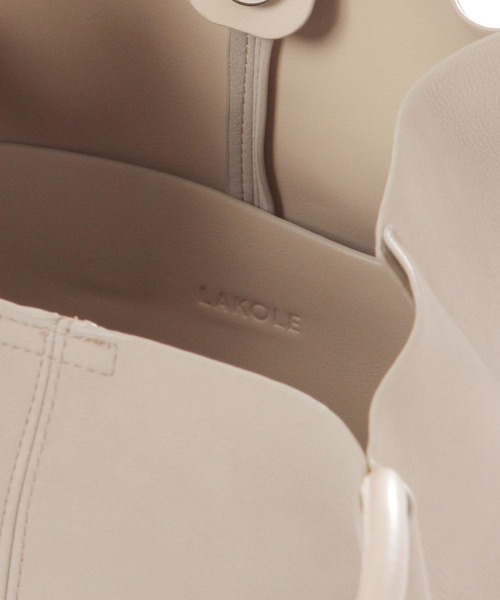 LAKOLE(ラコレ)の「ダブルフェイストートBAG / 1057247(トートバッグ・レディース・ダークブラウン/アイボリー/チャコール・FREE)」の19枚目の写真