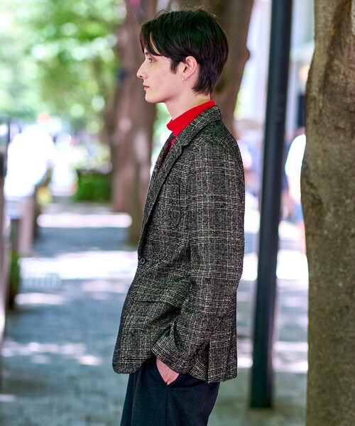 DRESSTERIOR（ドレステリア）の「【セットアップ可】ループグレンチェック リラックスジャケット（テーラードジャケット・メンズ・チャコールグレー・90/92/91/94）」の7枚目の写真