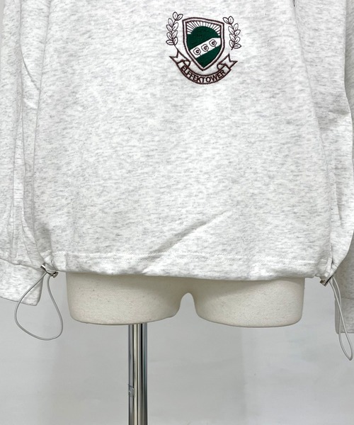CRB（シーアールビー）の「刺繍ロゴハーフジップパーカー（パーカー・レディース・ブラック/ブラウン/オートミール・F）」の21枚目の写真