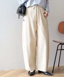 リボン付きコーデュロイカーブパンツ