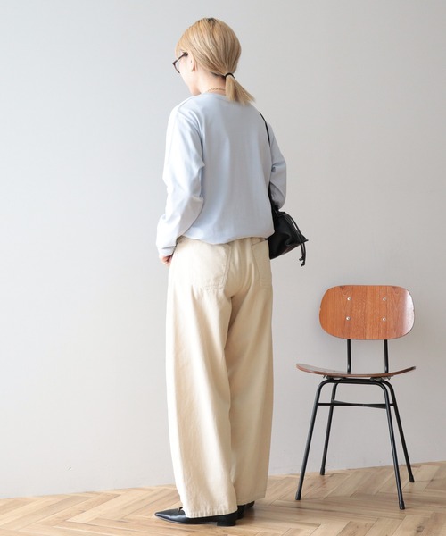 AMERICAN HOLIC(アメリカンホリック)の「リボン付きコーデュロイカーブパンツ(その他パンツ・レディース・ピンク/ホワイト系その他2/モカ・M/L)」の5枚目の写真