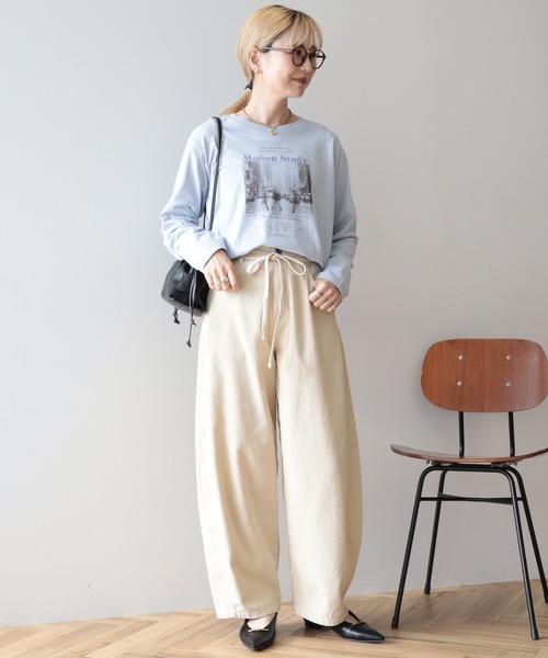 AMERICAN HOLIC(アメリカンホリック)の「リボン付きコーデュロイカーブパンツ(その他パンツ・レディース・ピンク/ホワイト系その他2/モカ・M/L)」の7枚目の写真
