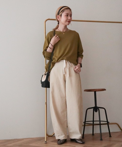 AMERICAN HOLIC(アメリカンホリック)の「リボン付きコーデュロイカーブパンツ(その他パンツ・レディース・ピンク/ホワイト系その他2/モカ・M/L)」の12枚目の写真
