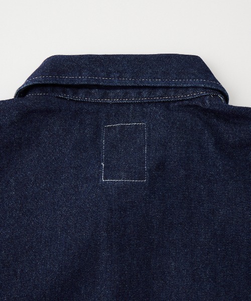 DANTON（ダントン）の「【WEB限定】[DANTON/ダントン] コットンデニム カバーオールシャツジャケット（カバーオール・レディース・ブラック/ブルー・40/42）」の5枚目の写真