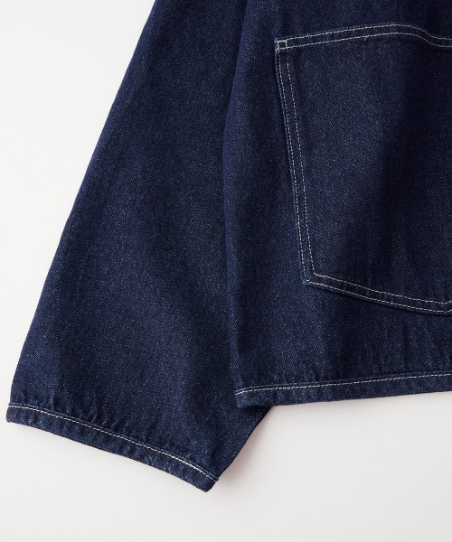 DANTON（ダントン）の「【WEB限定】[DANTON/ダントン] コットンデニム カバーオールシャツジャケット（カバーオール・レディース・ブラック/ブルー・40/42）」の8枚目の写真