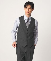 green label relaxing（グリーンレーベルリラクシング）の「A+ TWPU バーズアイ 5B スリム セットアップ ベスト（スーツベスト）」