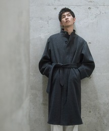 WOOL STAND COLLAR COAT
