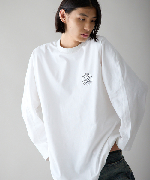 PARIS SAINT-GERMAIN(パリサンジェルマン)の「【Paris Saint-Germain / パリ・サン=ジェルマン】 JP 3D 3/4 Sleeve(Tシャツ/カットソー・メンズ・ホワイト/ブラック/ブルー系その他・X-LARGE/LARGE/MEDIUM)」の2枚目の写真