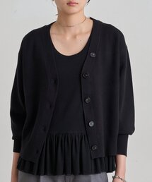 《セットアップ可》スウェットライクショートカーデ