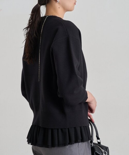 LOUNGEDRESS(ラウンジドレス)の「《セットアップ可》スウェットライクショートカーデ(ニット/セーター・レディース・グレー/ライトベージュ/レッド/ブラック・FREE)」の7枚目の写真