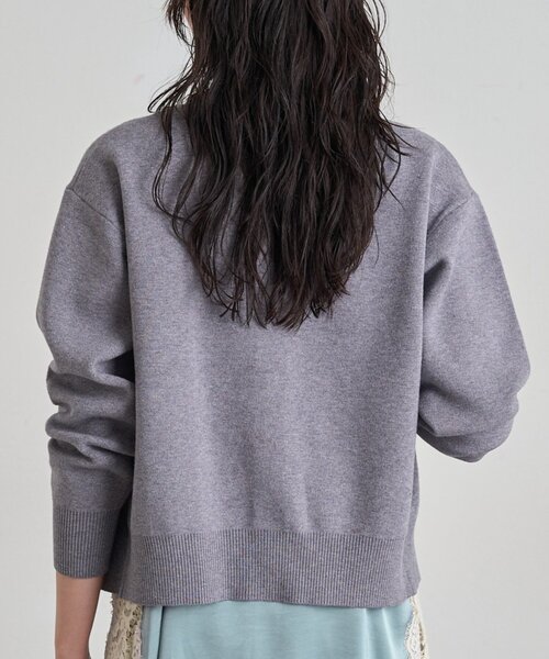 LOUNGEDRESS(ラウンジドレス)の「《セットアップ可》スウェットライクショートカーデ(ニット/セーター・レディース・グレー/ライトベージュ/レッド/ブラック・FREE)」の16枚目の写真