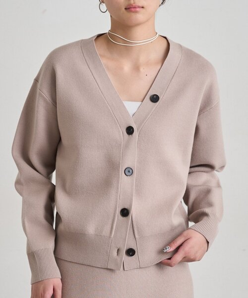 LOUNGEDRESS(ラウンジドレス)の「《セットアップ可》スウェットライクショートカーデ(ニット/セーター・レディース・グレー/ライトベージュ/レッド/ブラック・FREE)」の20枚目の写真