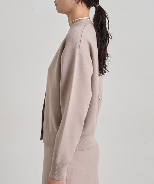 LOUNGEDRESS(ラウンジドレス)の「《セットアップ可》スウェットライクショートカーデ(ニット/セーター・レディース・グレー/ライトベージュ/レッド/ブラック・FREE)」の21枚目の写真