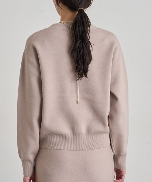 LOUNGEDRESS(ラウンジドレス)の「《セットアップ可》スウェットライクショートカーデ(ニット/セーター・レディース・グレー/ライトベージュ/レッド/ブラック・FREE)」の22枚目の写真