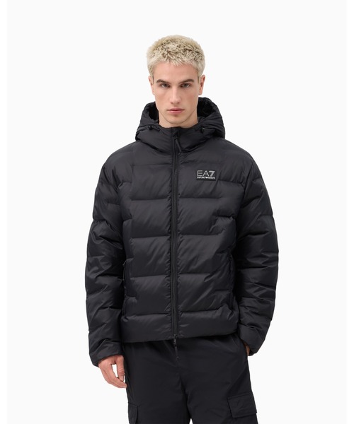 EMPORIO ARMANIダウンジャケット グレー＆白ショートコートアルマーニ EMPORIO ARMANI｜エンポリオ アルマーニのダウンジャケット/コート通販