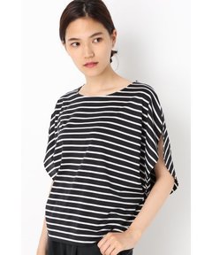 セール】バックリボン ボーダーチュニック（Tシャツ/カットソー）｜TO