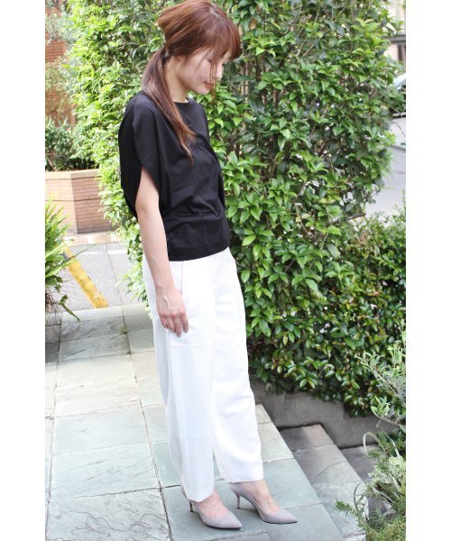 FIGARO Paris（フィガロパリ）の「ガスヤキギザコットンドルマンプルオーバー◆（Tシャツ/カットソー・レディース・ブラック/ブラック系その他/チャコールグレー・FREE）」の13枚目の写真