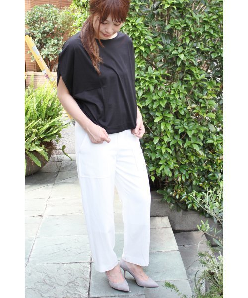 FIGARO Paris（フィガロパリ）の「ガスヤキギザコットンドルマンプルオーバー◆（Tシャツ/カットソー・レディース・ブラック/ブラック系その他/チャコールグレー・FREE）」の16枚目の写真