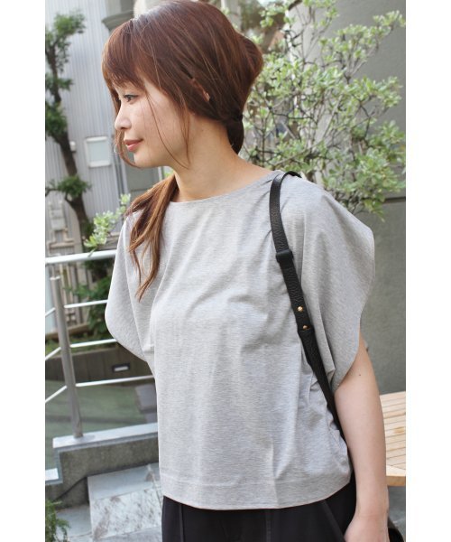 FIGARO Paris（フィガロパリ）の「ガスヤキギザコットンドルマンプルオーバー◆（Tシャツ/カットソー・レディース・ブラック/ブラック系その他/チャコールグレー・FREE）」の19枚目の写真