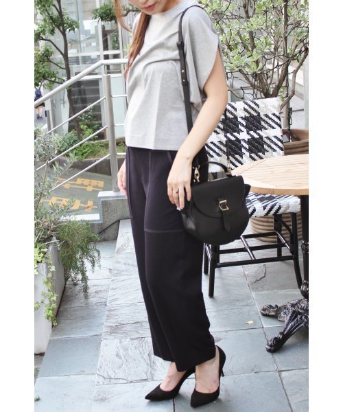 FIGARO Paris（フィガロパリ）の「ガスヤキギザコットンドルマンプルオーバー◆（Tシャツ/カットソー・レディース・ブラック/ブラック系その他/チャコールグレー・FREE）」の20枚目の写真