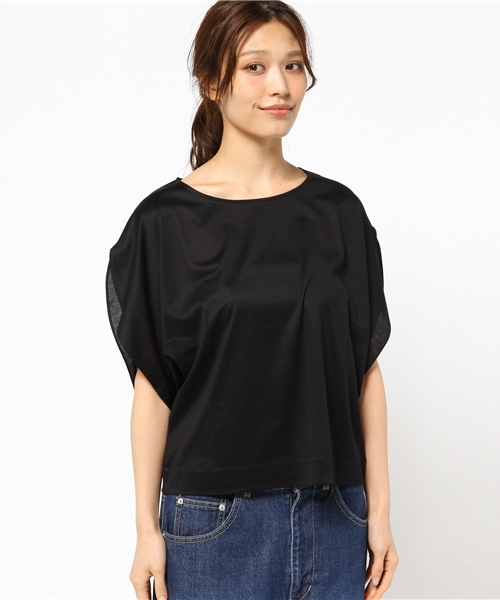 FIGARO Paris（フィガロパリ）の「ガスヤキギザコットンドルマンプルオーバー◆（Tシャツ/カットソー・レディース・ブラック/ブラック系その他/チャコールグレー・FREE）」の8枚目の写真