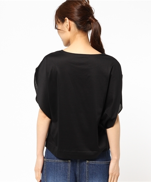 FIGARO Paris（フィガロパリ）の「ガスヤキギザコットンドルマンプルオーバー◆（Tシャツ/カットソー・レディース・ブラック/ブラック系その他/チャコールグレー・FREE）」の10枚目の写真