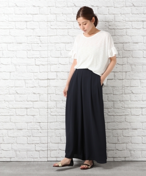 LEPSIM（レプシィム）の「ポリエステルレーヨンスラブソデタックプルオーバーSS　726896（Tシャツ/カットソー・レディース・ブラック/オフホワイト/ダークネイビー/レンガ・FREE）」の5枚目の写真