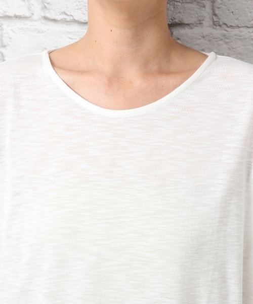 LEPSIM（レプシィム）の「ポリエステルレーヨンスラブソデタックプルオーバーSS　726896（Tシャツ/カットソー・レディース・ブラック/オフホワイト/ダークネイビー/レンガ・FREE）」の10枚目の写真