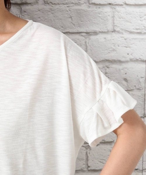 LEPSIM（レプシィム）の「ポリエステルレーヨンスラブソデタックプルオーバーSS　726896（Tシャツ/カットソー・レディース・ブラック/オフホワイト/ダークネイビー/レンガ・FREE）」の11枚目の写真