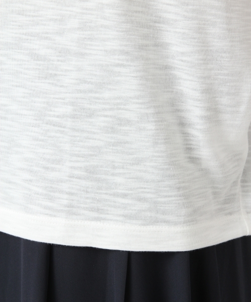 LEPSIM（レプシィム）の「ポリエステルレーヨンスラブソデタックプルオーバーSS　726896（Tシャツ/カットソー・レディース・ブラック/オフホワイト/ダークネイビー/レンガ・FREE）」の12枚目の写真