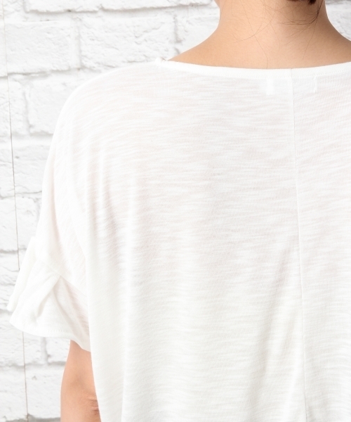 LEPSIM（レプシィム）の「ポリエステルレーヨンスラブソデタックプルオーバーSS　726896（Tシャツ/カットソー・レディース・ブラック/オフホワイト/ダークネイビー/レンガ・FREE）」の13枚目の写真