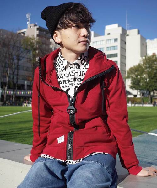 rovtski（ロフトスキー）の「裏毛メガジップパーカー/1K14060201（パーカー・メンズ・サックスブルー/グリーン/ワインレッド/ミント/ネイビー/ブラック/ダークグリーン/グリーン系その他/ピンク/杢グレー/ホワイト系その他/エメラルド/ガンメタ/レッド/イエロー・LARGE/MEDIUM/X-LARGE）」の13枚目の写真