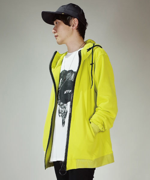 rovtski（ロフトスキー）の「裏毛メガジップパーカー/1K14060201（パーカー・メンズ・サックスブルー/グリーン/ワインレッド/ミント/ネイビー/ブラック/ダークグリーン/グリーン系その他/ピンク/杢グレー/ホワイト系その他/エメラルド/ガンメタ/レッド/イエロー・LARGE/MEDIUM/X-LARGE）」の11枚目の写真