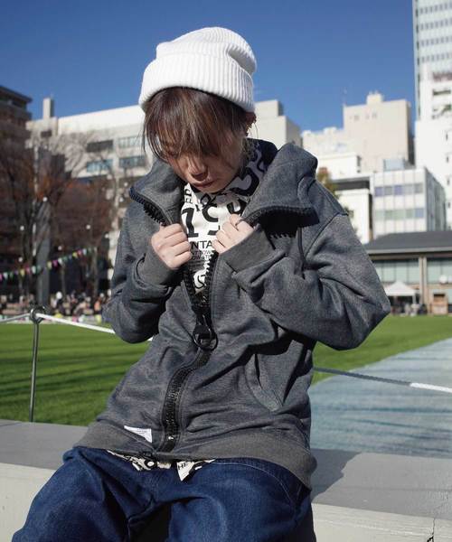 rovtski（ロフトスキー）の「裏毛メガジップパーカー/1K14060201（パーカー・メンズ・サックスブルー/グリーン/ワインレッド/ミント/ネイビー/ブラック/ダークグリーン/グリーン系その他/ピンク/杢グレー/ホワイト系その他/エメラルド/ガンメタ/レッド/イエロー・LARGE/MEDIUM/X-LARGE）」の15枚目の写真