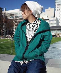 裏毛メガジップパーカー/1K14060201