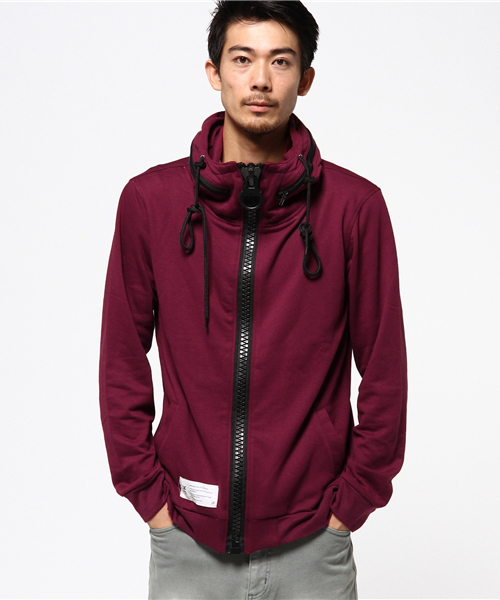 rovtski（ロフトスキー）の「裏毛メガジップパーカー/1K14060201（パーカー・メンズ・サックスブルー/グリーン/ワインレッド/ミント/ネイビー/ブラック/ダークグリーン/グリーン系その他/ピンク/杢グレー/ホワイト系その他/エメラルド/ガンメタ/レッド/イエロー・LARGE/MEDIUM/X-LARGE）」の14枚目の写真