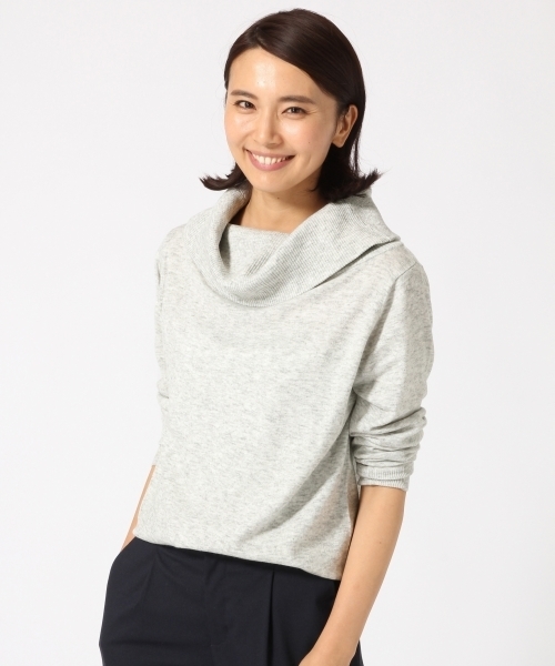 GLOBAL WORK（グローバルワーク）の「12ゲージ2WAYオフショルニット/737311（ニット/セーター・レディース・ワインレッド/ライトグレー/ダークグレー/カーキ・LARGE/MEDIUM）」の10枚目の写真