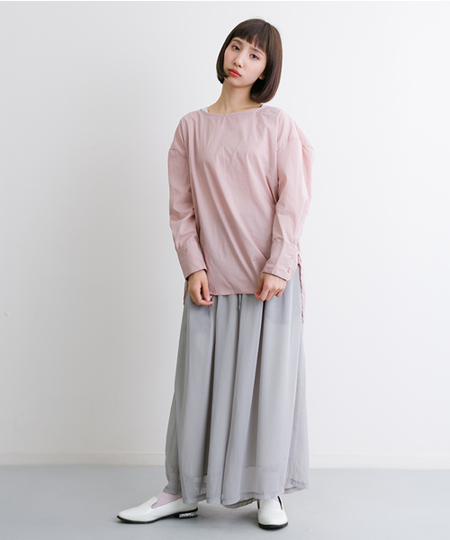 MERLOT（メルロー）の「シフォンワイドガウチョパンツ4300（その他パンツ・レディース・ブラック/ピンク/グレー/ブルー・FREE）」の10枚目の写真